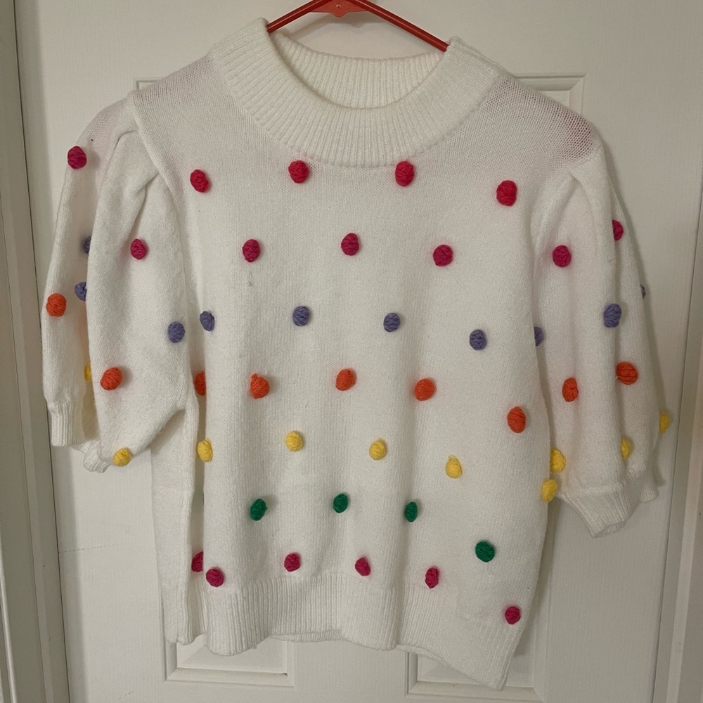 Embellished Colorful Women's Sweater